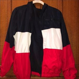 brandy multicolor stripe windbreaker